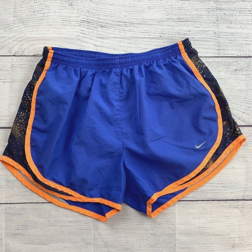 Nike Running Shorts sz M Blue Inner Liner Pocket Fitness Activewear Women's